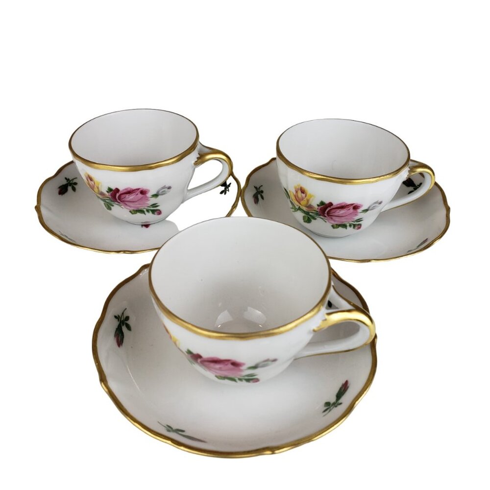 11 Piece Vintage Tea Coffee Set Bavaria, Excellent Vintage Condition Gold Trim - Picture 2 of 14